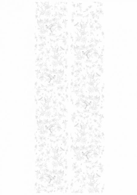 Duurzaam Behang | Birds & Blossom | Grijs | 97.4 x 280 cm | Kek Amsterdam | Peltenburg Natuurverf - Image 2