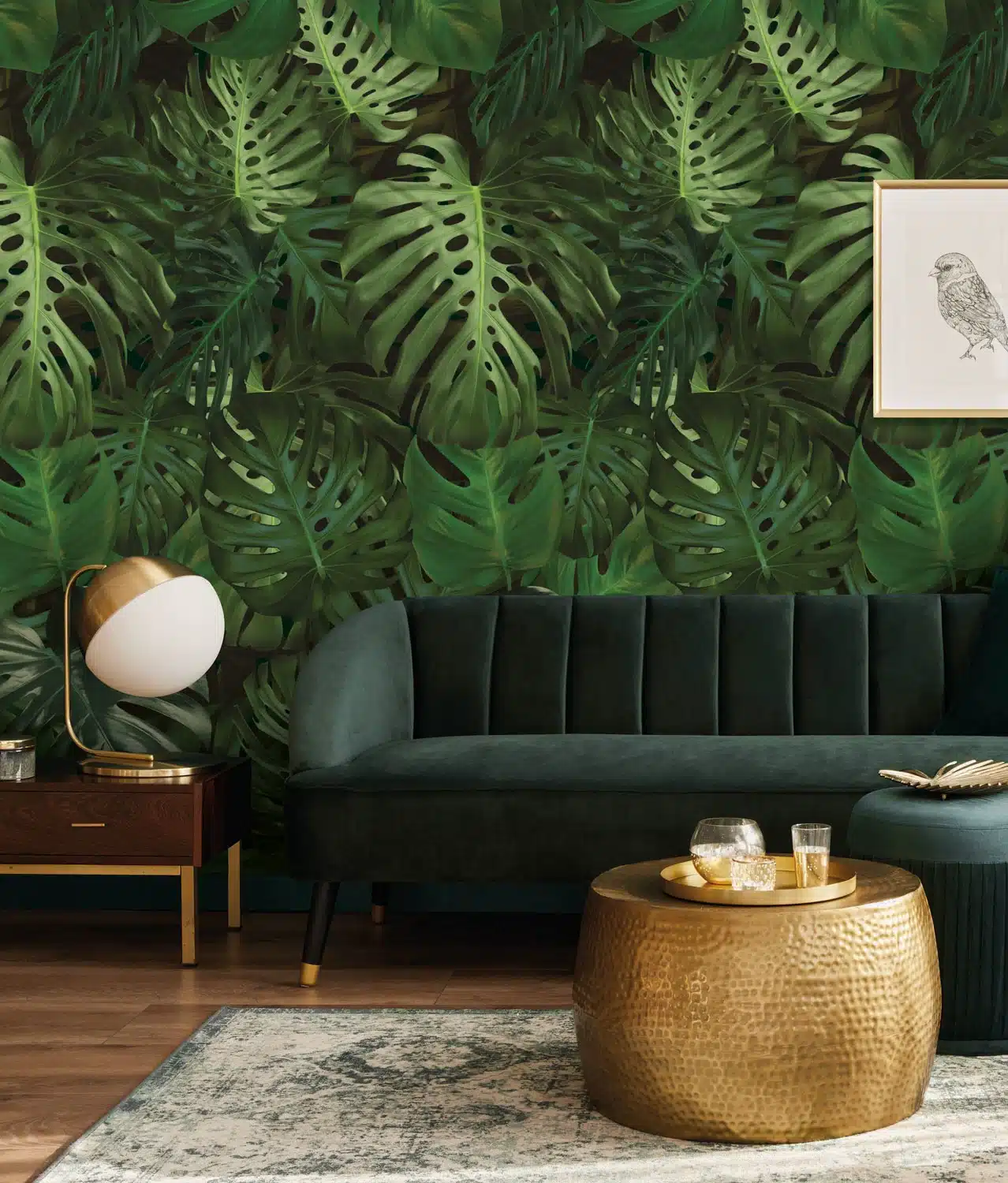 Duurzaam Behang | Monstera | 97.4 x 280 cm | Kek Amsterdam | Peltenburg Natuurverf - Afbeelding 3