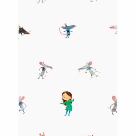 Duurzaam Kinderbehang | Little Mice | 97.4 x 280 cm | Kek Amsterdam | Peltenburg Natuurverf