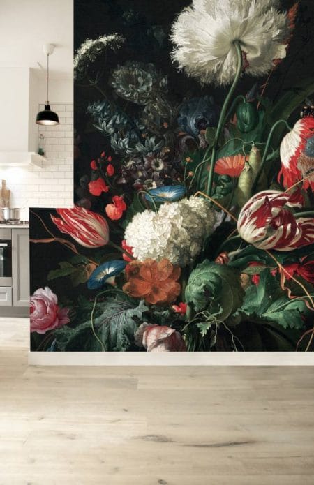 Duurzaam Fotobehang | Golden Age Flowers 1 | 292.2 x 280 cm | Kek Amsterdam | Peltenburg Natuurverf - Afbeelding 2