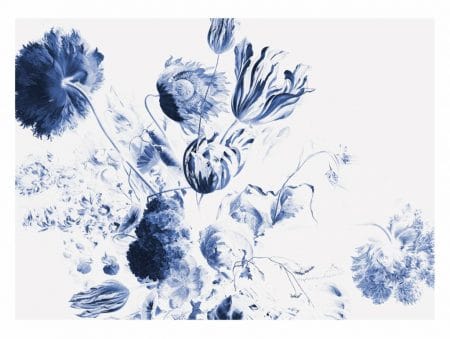 Duurzaam Fotobehang | Royal Blue Flowers 2 | 389.6 x 280 cm | Kek Amsterdam | Peltenburg Natuurverf
