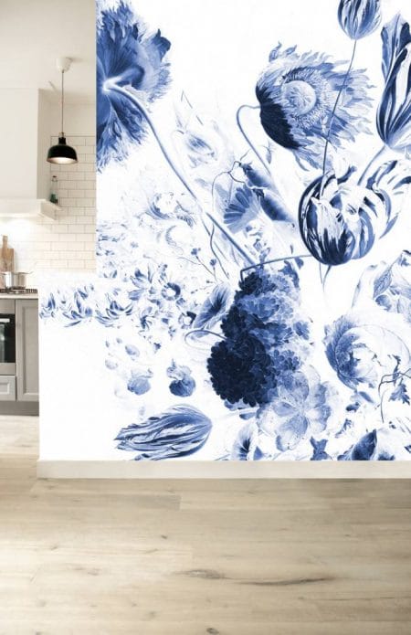 Duurzaam Fotobehang | Royal Blue Flowers 2 | 389.6 x 280 cm | Kek Amsterdam | Peltenburg Natuurverf - Afbeelding 2