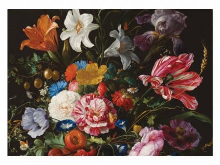 Duurzaam Fotobehang | Golden Age Flowers 6 | 389.6 x 280 cm | Kek Amsterdam | Peltenburg Natuurverf