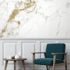 Duurzaam Fotobehang | Marmer  | Wit-Goud | 389.6 x 280 cm | Kek Amsterdam | Peltenburg Natuurverf - Afbeelding 4
