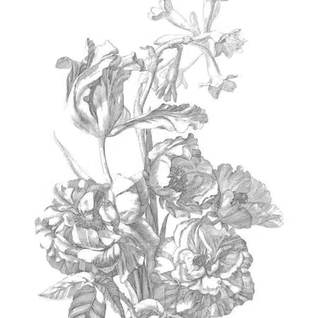 Duurzaam Fotobehang | Engraved Flowers | Kek Amsterdam | Peltenburg Natuurverf