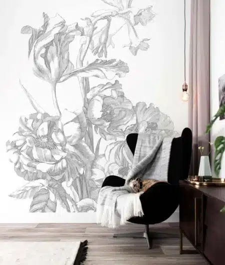 Duurzaam Fotobehang | Engraved Flowers | Kek Amsterdam | Peltenburg Natuurverf - Afbeelding 3