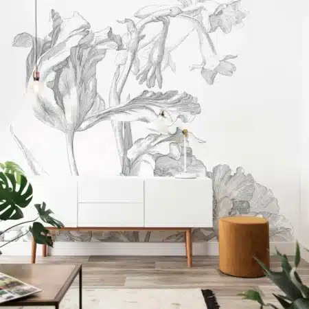 Duurzaam Fotobehang | Engraved Flowers | Kek Amsterdam | Peltenburg Natuurverf