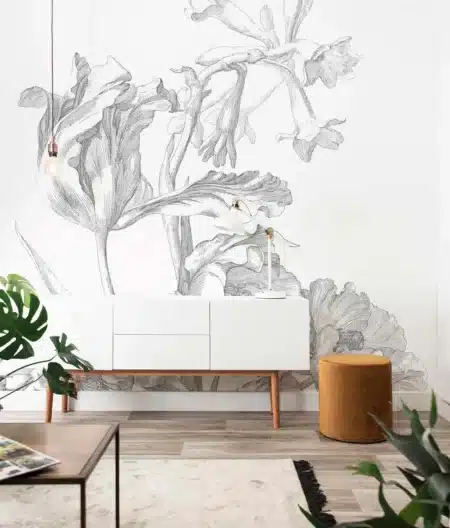 Duurzaam Fotobehang | Engraved Flowers | Kek Amsterdam | Peltenburg Natuurverf - Afbeelding 2