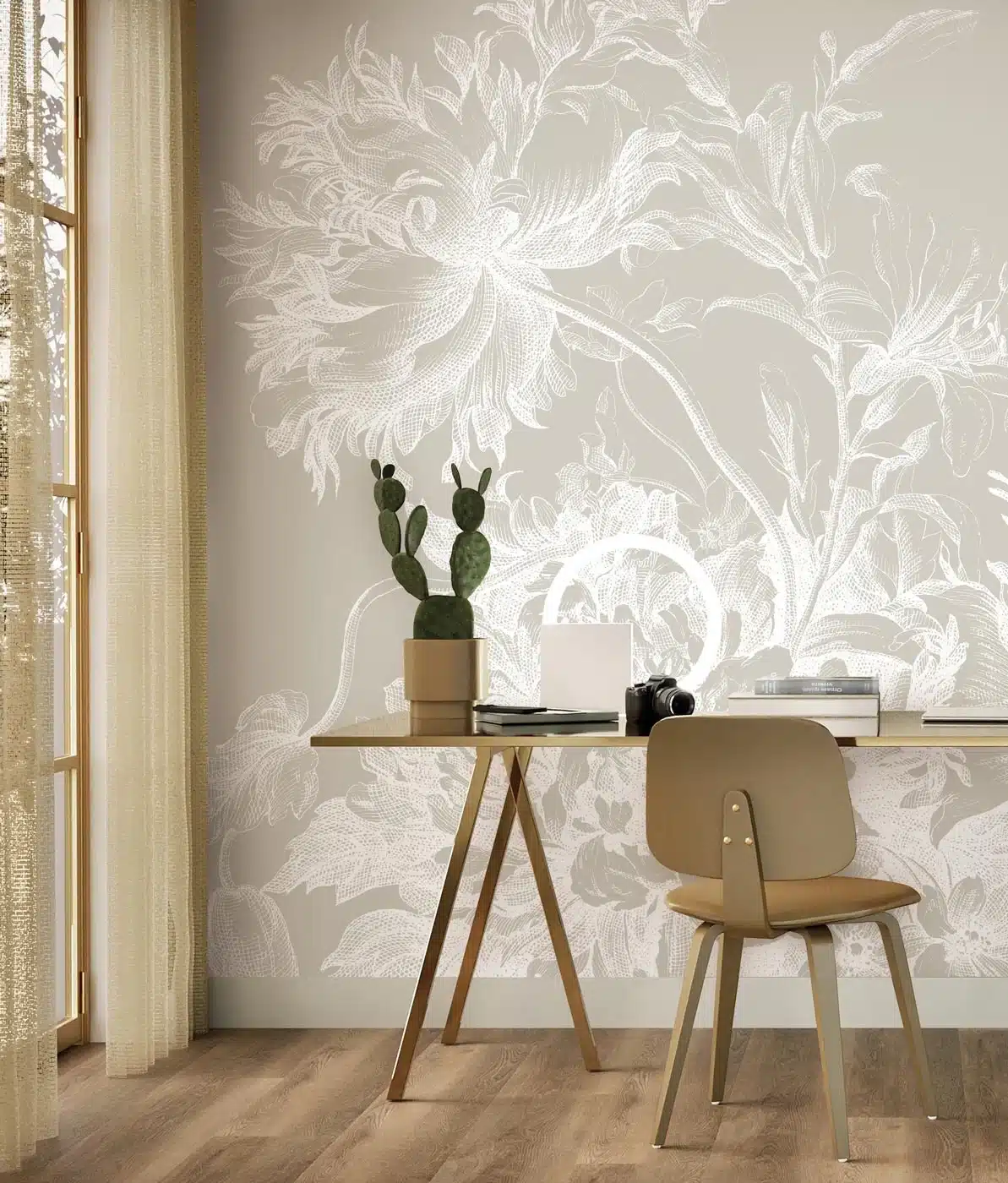 Duurzaam Fotobehang | Engraved Flowers | Kek Amsterdam | Peltenburg Natuurverf - Afbeelding 2
