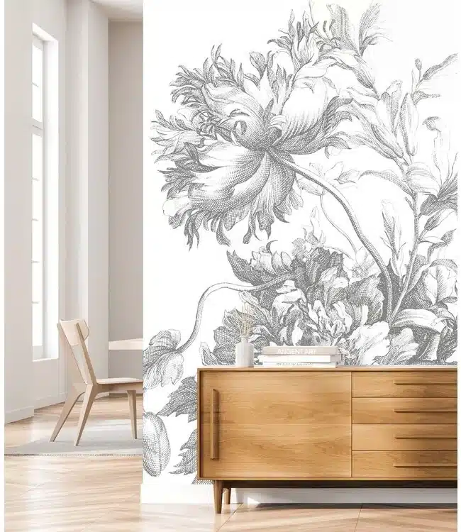 Duurzaam Fotobehang | Engraved Flowers | Kek Amsterdam | Peltenburg Natuurverf - Afbeelding 2