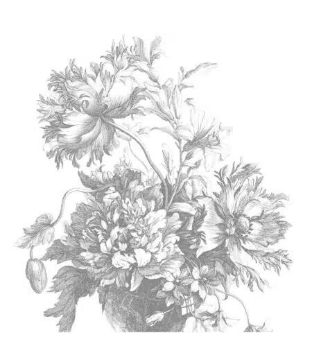 Duurzaam Fotobehang | Engraved Flowers | Kek Amsterdam | Peltenburg Natuurverf
