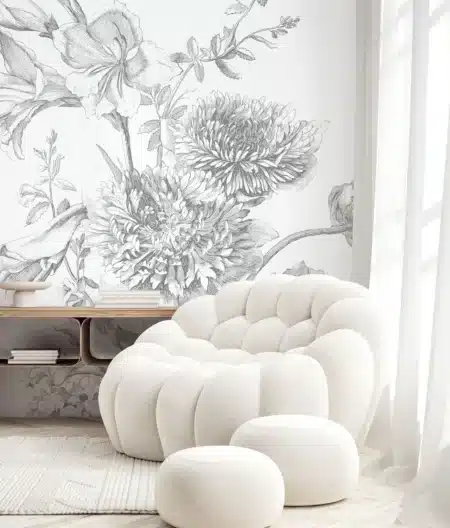 Duurzaam Fotobehang | Engraved Flowers | Kek Amsterdam | Peltenburg Natuurverf - Afbeelding 2