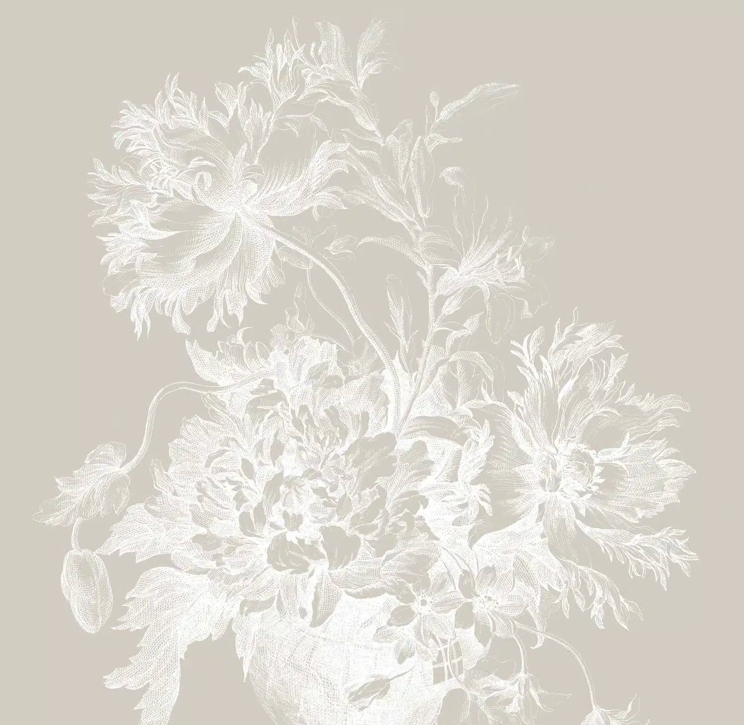 Duurzaam Fotobehang | Engraved Flowers | Kek Amsterdam | Peltenburg Natuurverf