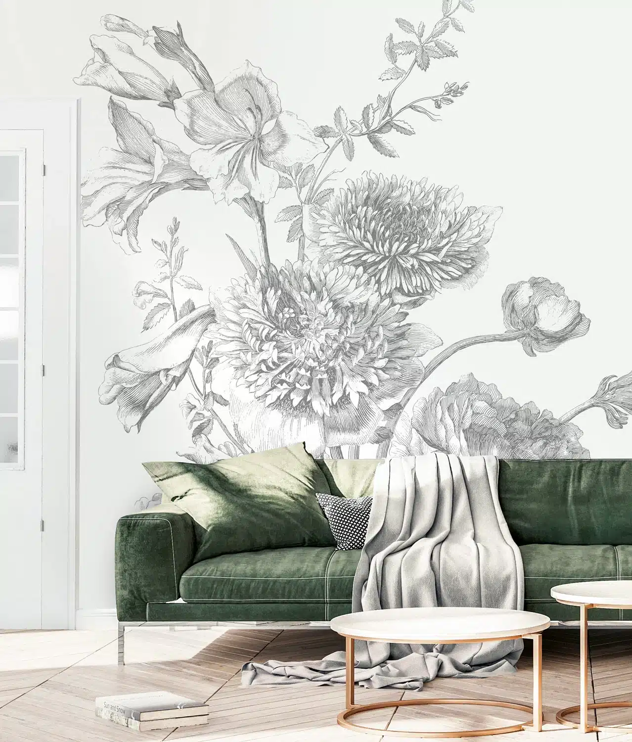 Duurzaam Fotobehang | Engraved Flowers | Kek Amsterdam | Peltenburg Natuurverf - Afbeelding 3