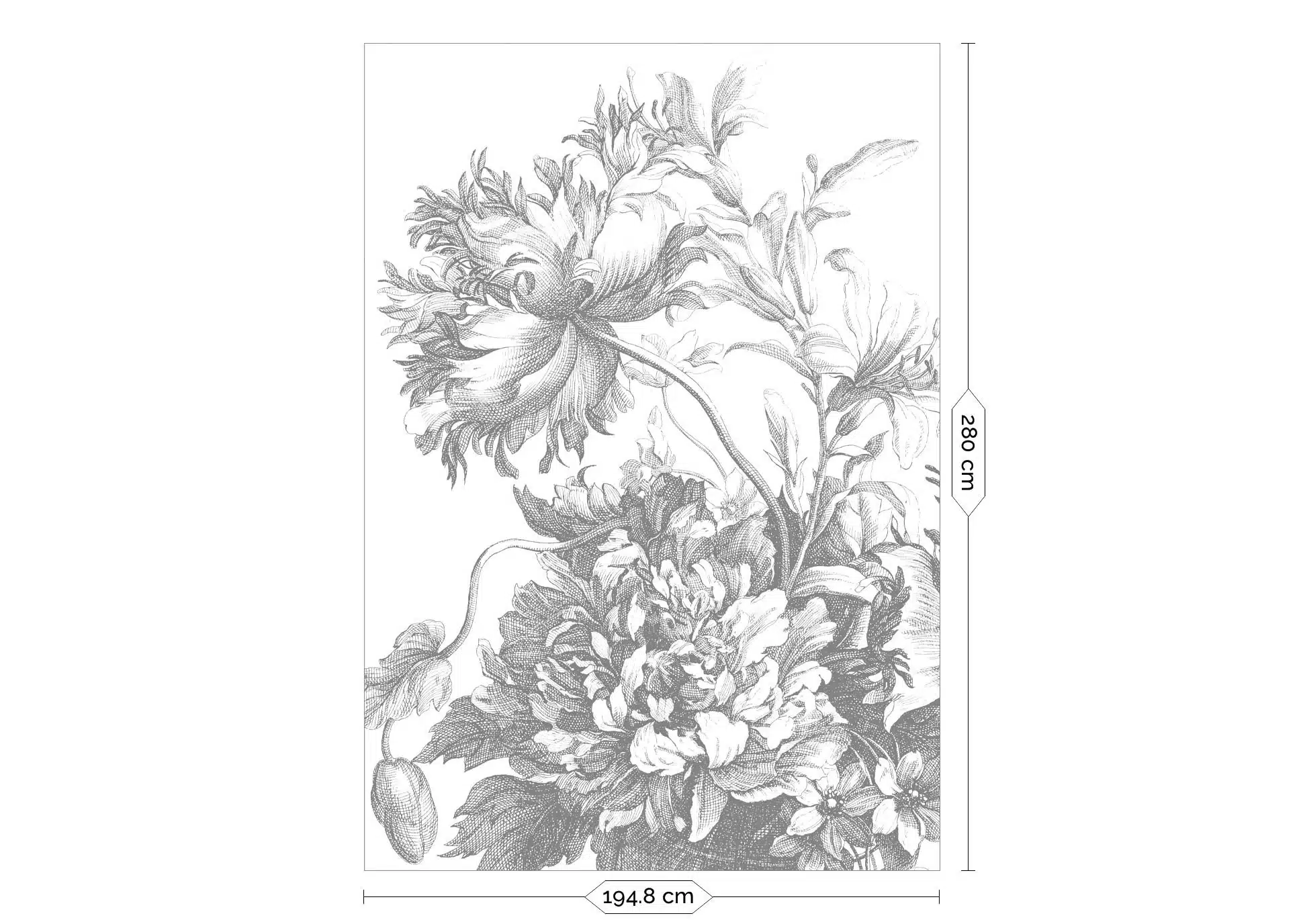 Duurzaam Fotobehang | Engraved Flowers | Kek Amsterdam | Peltenburg Natuurverf
