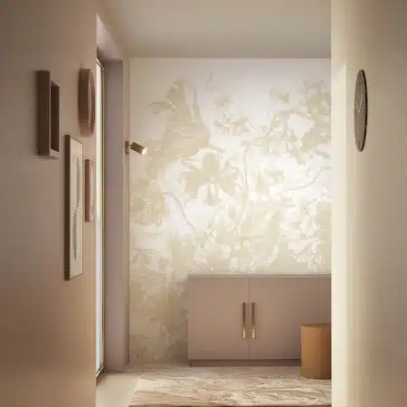 Duurzaam Fotobehang | Engraved Flowers | beige | Kek Amsterdam | Peltenburg Natuurverf