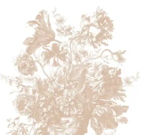 Duurzaam Fotobehang | Engraved Flowers | Nude |  Kek Amsterdam | Peltenburg Natuurverf