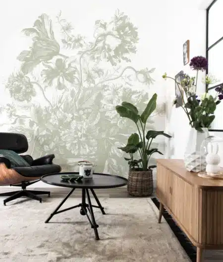 Duurzaam Fotobehang | Engraved Flowers | Groen |  Kek Amsterdam | Peltenburg Natuurverf - Afbeelding 3
