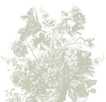 Duurzaam Fotobehang | Engraved Flowers | Groen |  Kek Amsterdam | Peltenburg Natuurverf