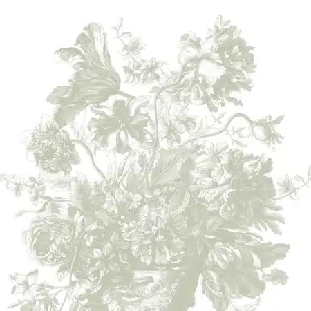 Duurzaam Fotobehang | Engraved Flowers | Groen |  Kek Amsterdam | Peltenburg Natuurverf
