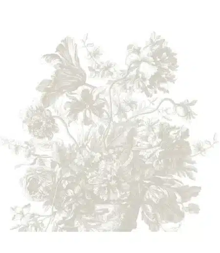 Duurzaam Fotobehang | Engraved Flowers | Grijs |  Kek Amsterdam | Peltenburg Natuurverf