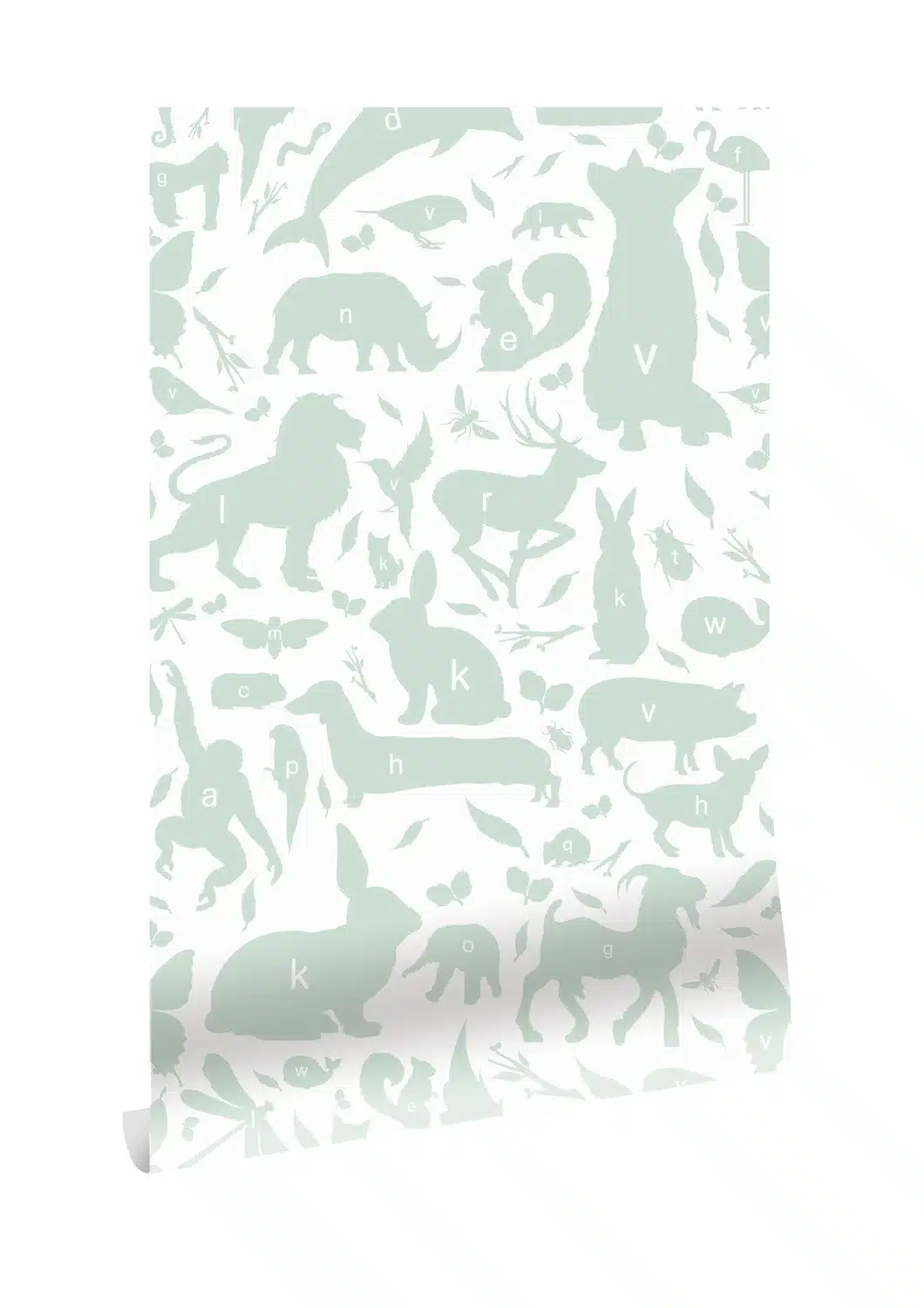 Duurzaam Kinderbehang | ABC Animal | Groen | 97.4 x 280 cm | Kek Amsterdam | Peltenburg Natuurverf - Afbeelding 3