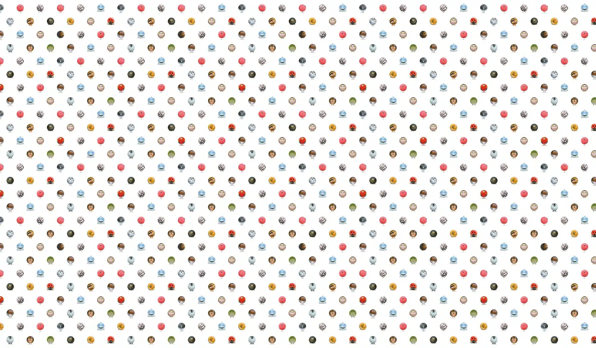 Duurzaam Kinderbehang | Animal Marbles | 97.4 x 280 cm | Kek Amsterdam | Peltenburg Natuurverf - Afbeelding 2