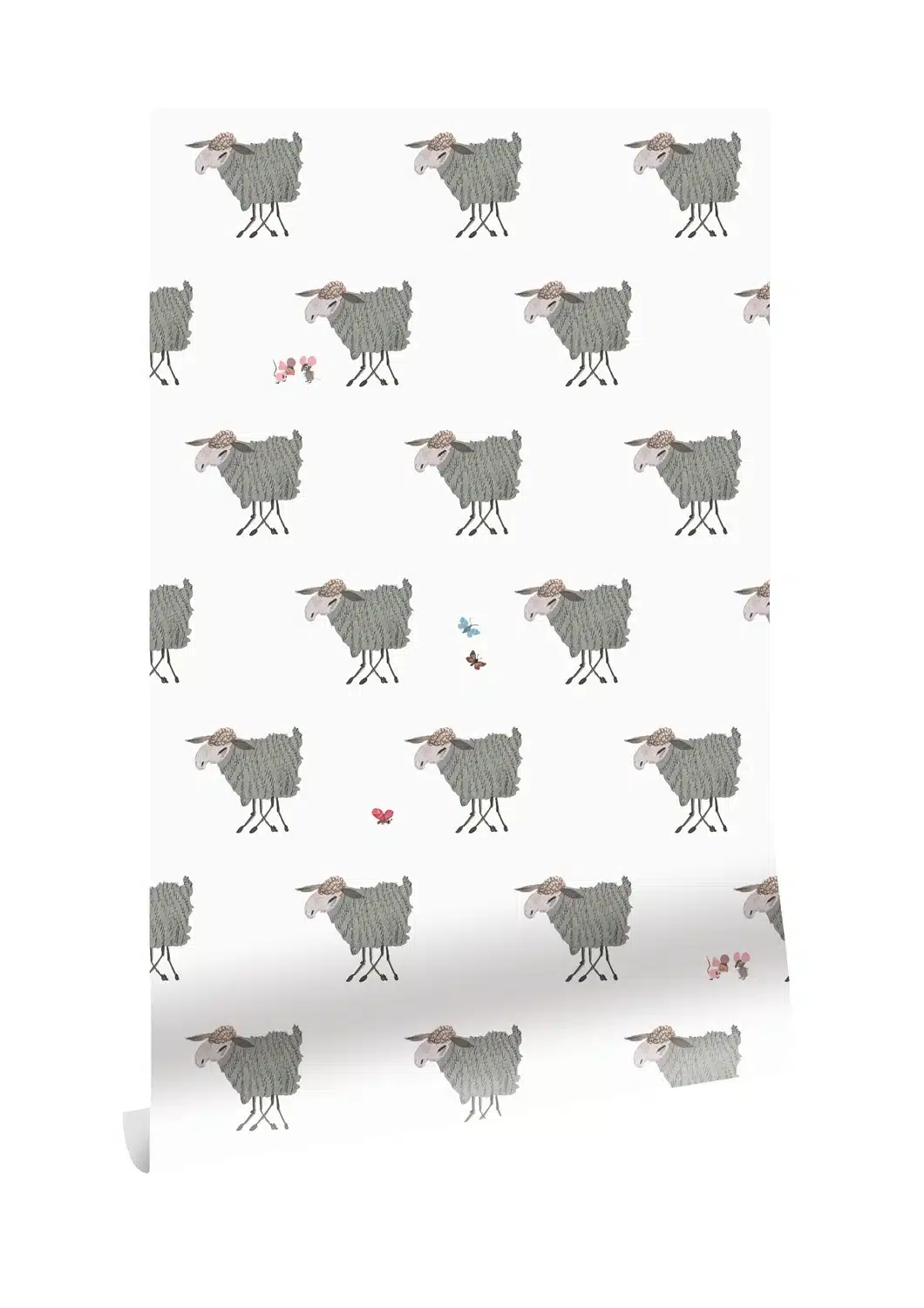 Duurzaam Kinderbehang | Schaapjes | 97.4 x 280 cm | Kek Amsterdam | Peltenburg Natuurverf - Afbeelding 3