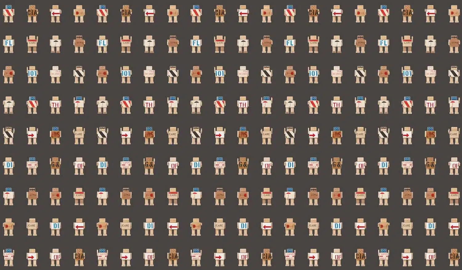 Duurzaam Kinderbehang | Rijkswachters | Zwart | 97.4 x 280 cm | Kek Amsterdam | Peltenburg Natuurverf - Afbeelding 3