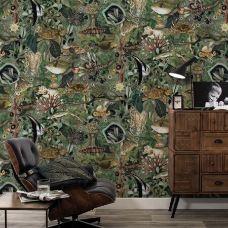 Duurzaam behang | Underwater Jungle I | Kek Amsterdam | Peltenburg Natuurverf