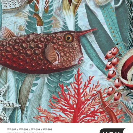 Duurzaam behang | Underwater Jungle behangstalen | Kek Amsterdam | Peltenburg Natuurverf