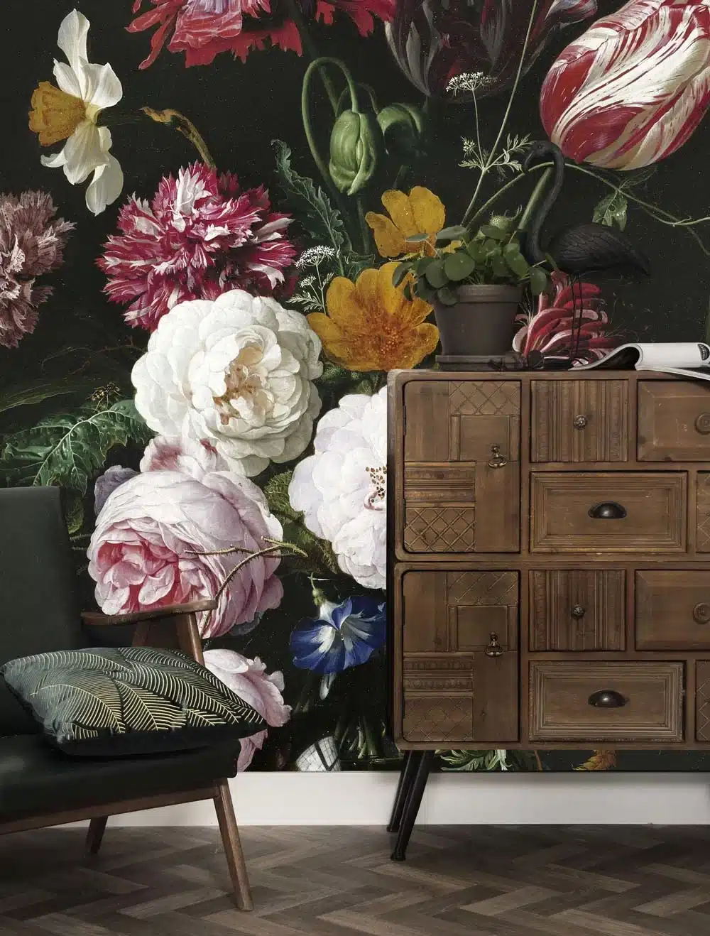 Duurzaam Fotobehang | Bloemen behang Golden Age Flowers IV | Kek Amsterdam | Peltenburg Natuurverf - Afbeelding 4