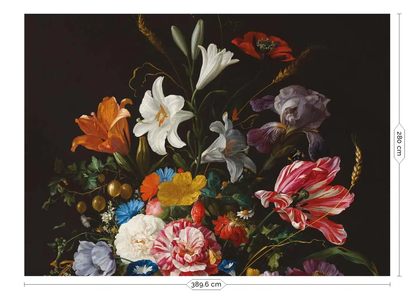 Duurzaam Fotobehang | Bloemen behang Golden Age Flowers IV | Kek Amsterdam | Peltenburg Natuurverf - Afbeelding 2