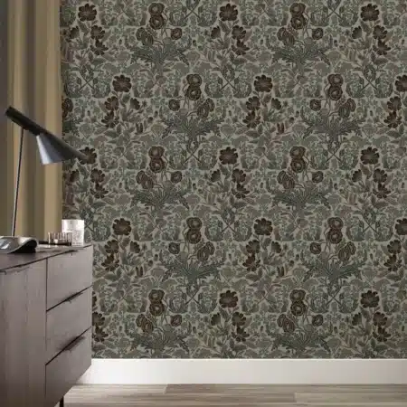 Duurzaam Behang | Botanisch Patroonbehang 8 |100 x 280 cm | Kek Amsterdam | Peltenburg Natuurverf