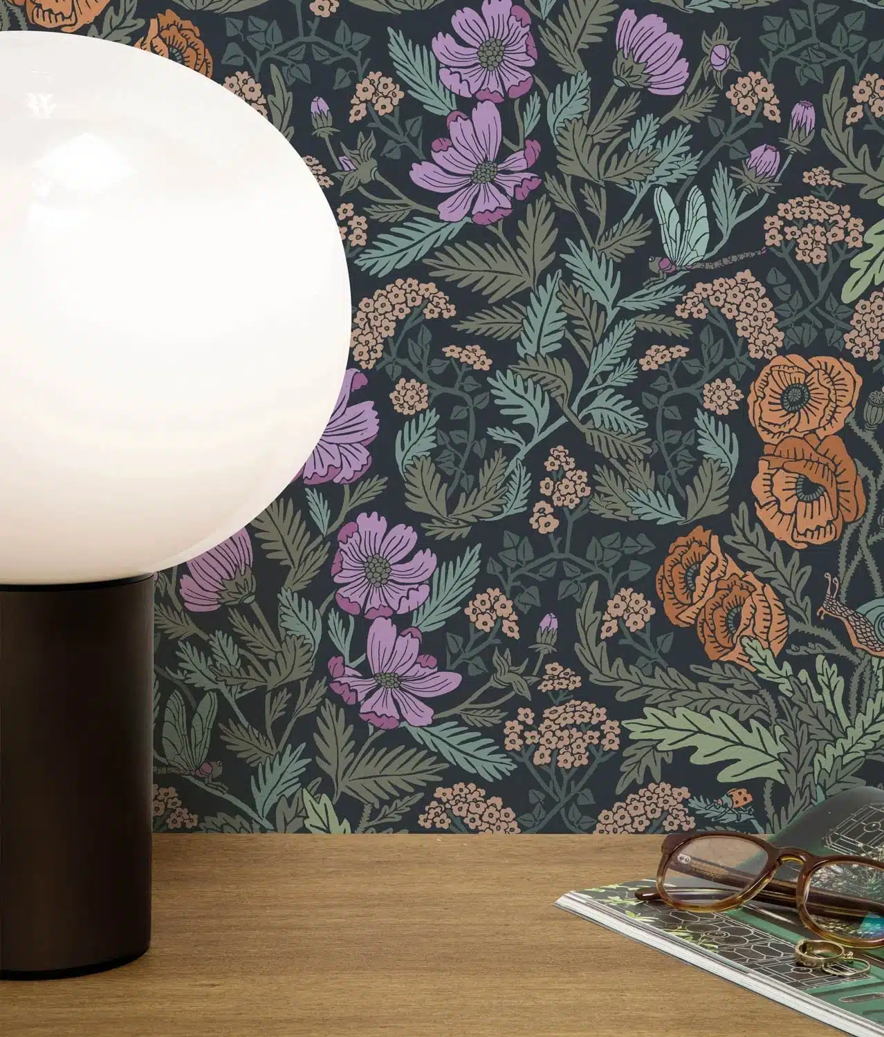 Duurzaam Behang | Botanisch Patroonbehang 10 |100 x 280 cm | Kek Amsterdam | Peltenburg Natuurverf - Afbeelding 2