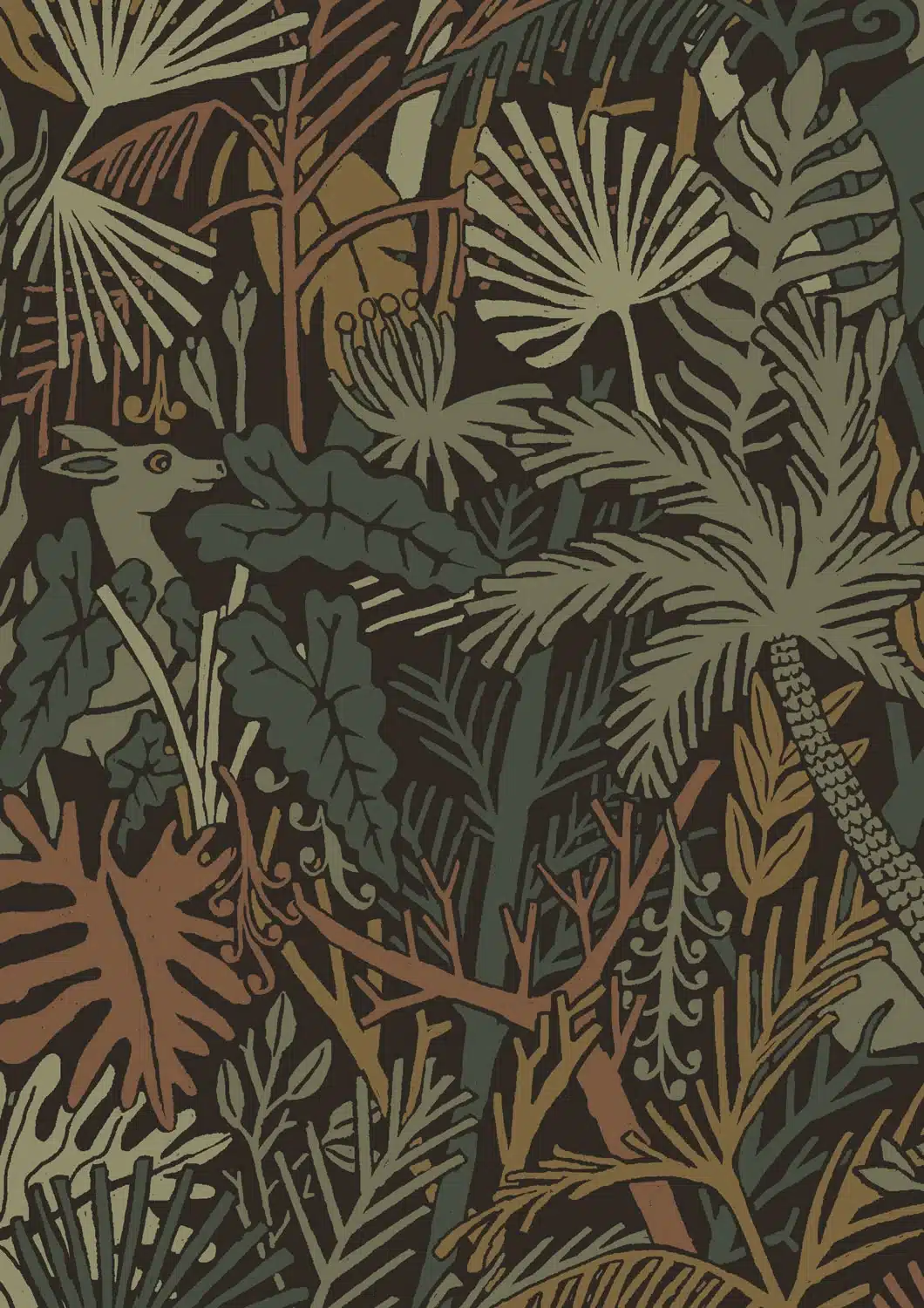 Duurzaam Behang | Botanisch Patroonbehang 22 |100 x 280 cm | Kek Amsterdam | Peltenburg Natuurverf - Afbeelding 4