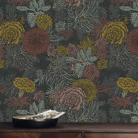 Duurzaam Behang | Botanisch Patroonbehang 17 |100 x 280 cm | Kek Amsterdam | Peltenburg Natuurverf