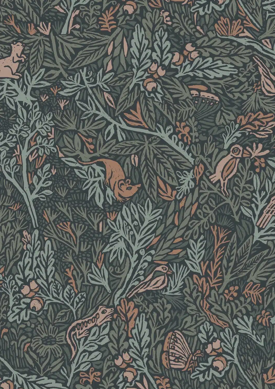 Duurzaam Behang | Botanisch Patroonbehang 21|100 x 280 cm | Kek Amsterdam | Peltenburg Natuurverf - Afbeelding 2