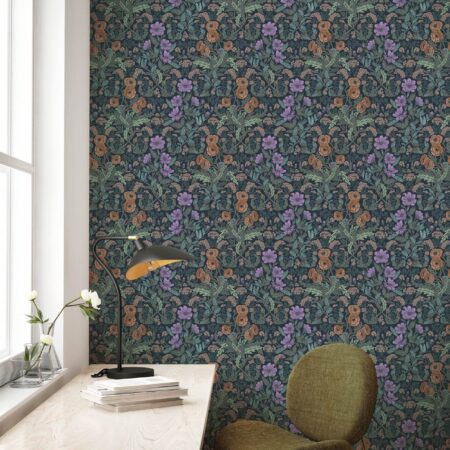 Duurzaam Behang | Botanisch Patroonbehang 10 |100 x 280 cm | Kek Amsterdam | Peltenburg Natuurverf