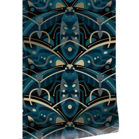 Duurzaam Goud behang | Art Déco Animaux | Diverse behangstalen | Kek Amsterdam | Peltenburg Natuurverf