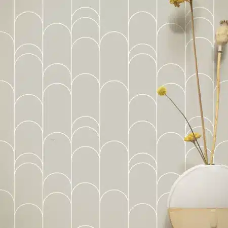 Duurzaam Behang | Graphic Lines | Grafische lijnen | Beige II |100 x 280 cm | Kek Amsterdam | Peltenburg Natuurverf