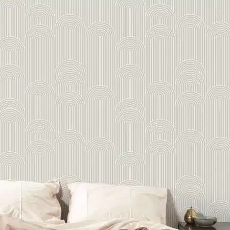 Duurzaam Behang | Graphic Lines | Grafische lijnen | Beige I |100 x 280 cm | Kek Amsterdam | Peltenburg Natuurverf