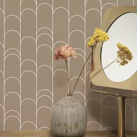 Duurzaam Behang | Graphic Lines | Grafische lijnen | Klei II |100 x 280 cm | Kek Amsterdam | Peltenburg Natuurverf