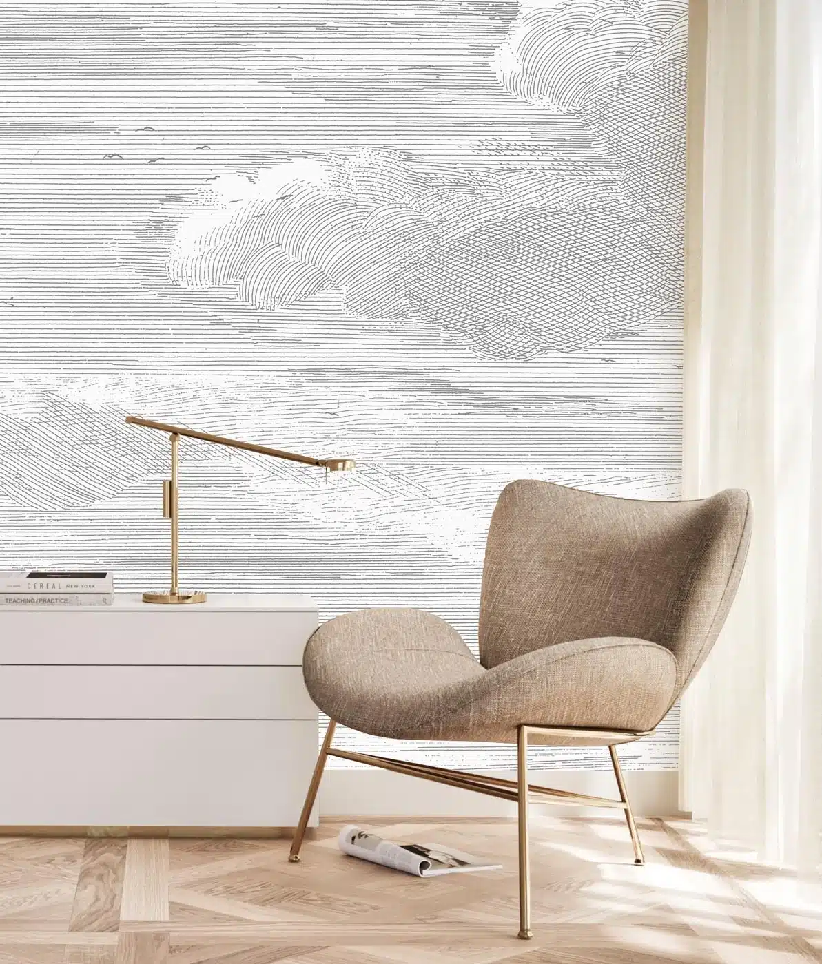 Duurzaam Fotobehang | Engraved Clouds I | Kek Amsterdam | Peltenburg Natuurverf