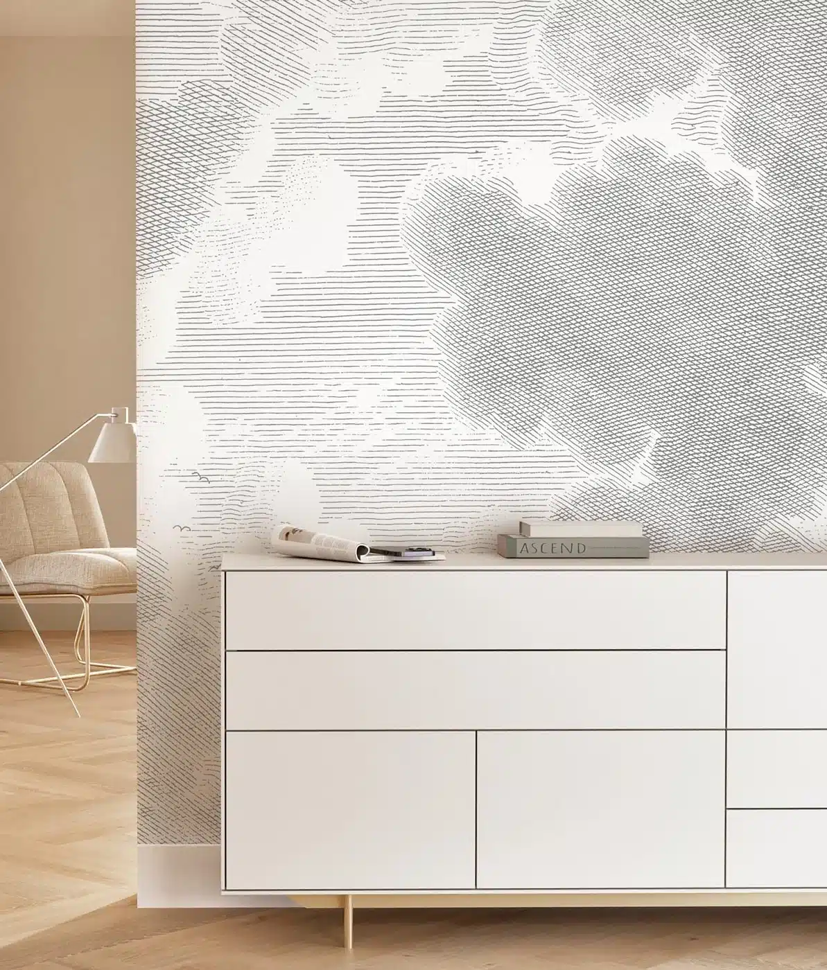 Duurzaam Fotobehang | Engraved Clouds II | Kek Amsterdam | Peltenburg Natuurverf - Afbeelding 3