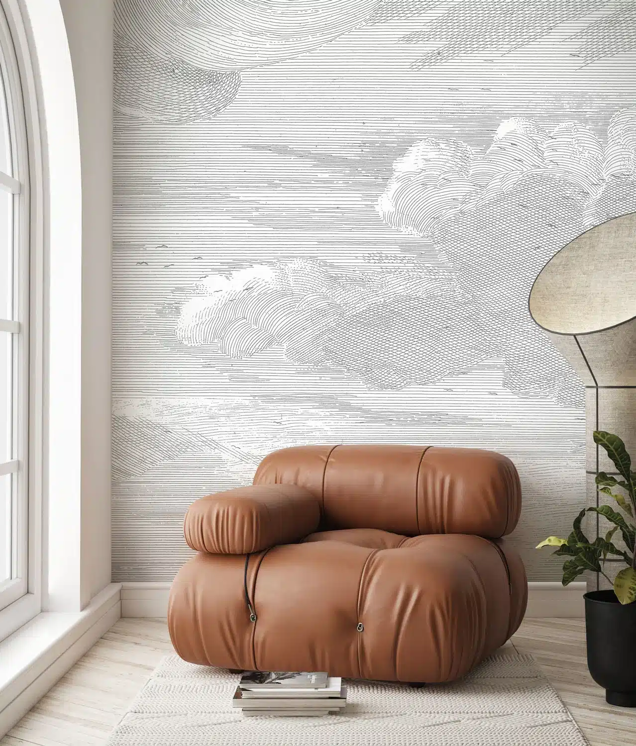 Duurzaam Fotobehang | Engraved Clouds I | Kek Amsterdam | Peltenburg Natuurverf - Afbeelding 3