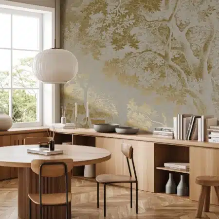 Duurzaam Fotobehang | Engraved Landscapes | Grijs/Gold I | Kek Amsterdam | Peltenburg Natuurverf