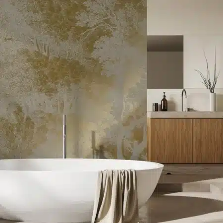 Duurzaam Fotobehang | Engraved Landscapes | Grijs/Gold III | Kek Amsterdam | Peltenburg Natuurverf