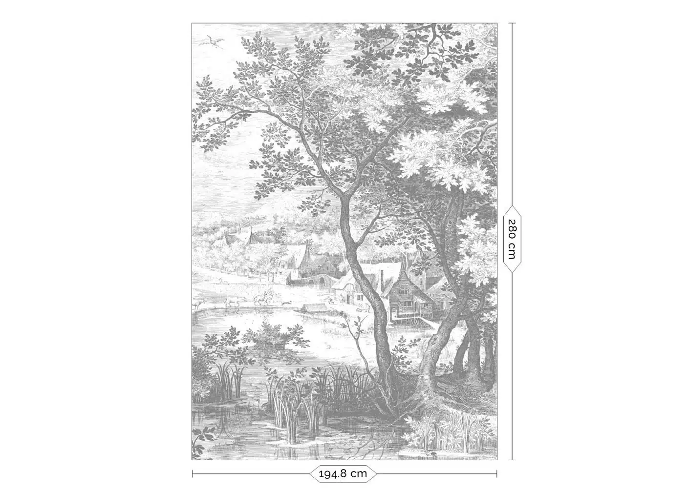 Duurzaam Fotobehang | Engraved Landscapes | RAL 9010 II | Kek Amsterdam | Peltenburg Natuurverf - Afbeelding 2