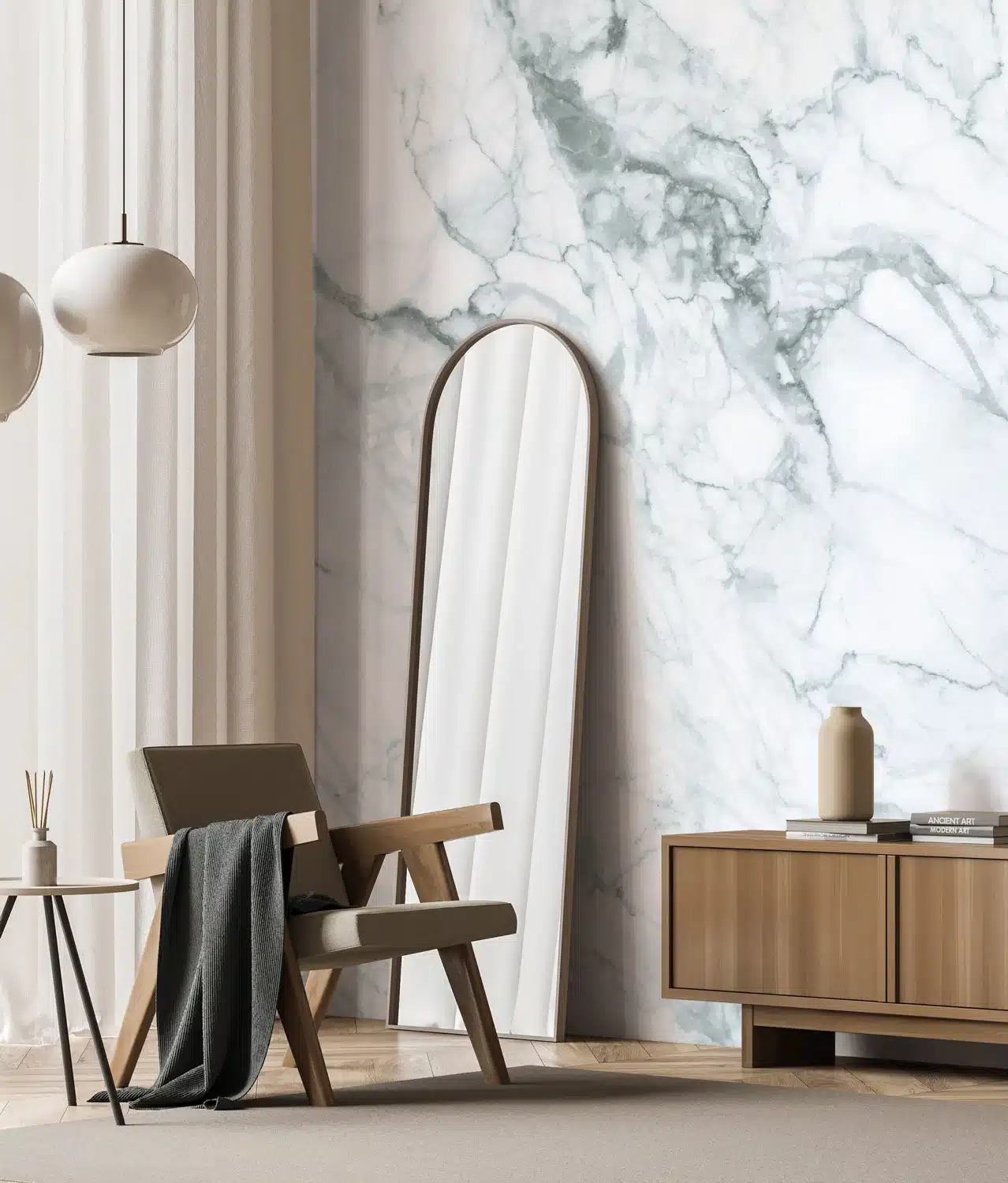 Duurzaam Fotobehang | Marmer | Carrara | Kek Amsterdam | Peltenburg Natuurverf